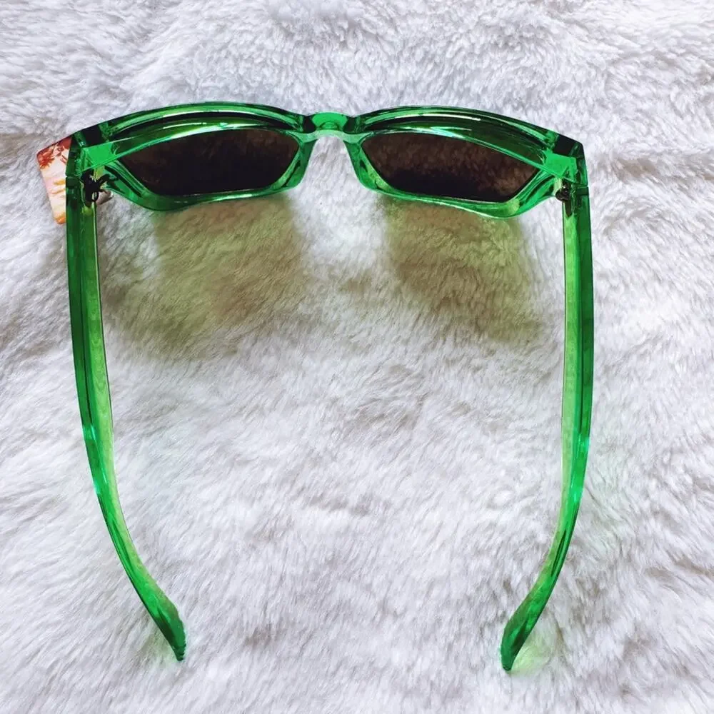 Cedric Bright Green Mirrored Sunglasses
